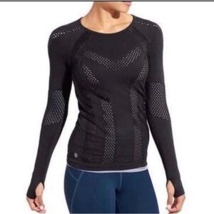 Athleta Burpee Laser Cut Woman's Long Sleeve size S gently worn